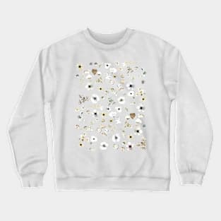 dry flowers watercolor pattern Crewneck Sweatshirt